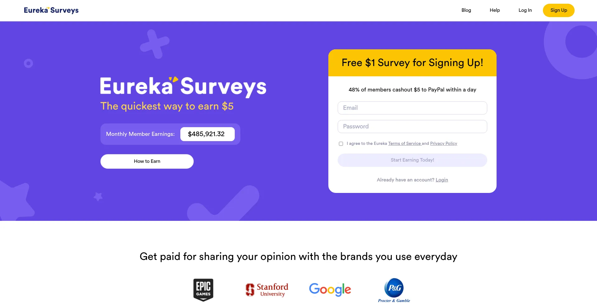 Eurekasurveys.com Screenshot