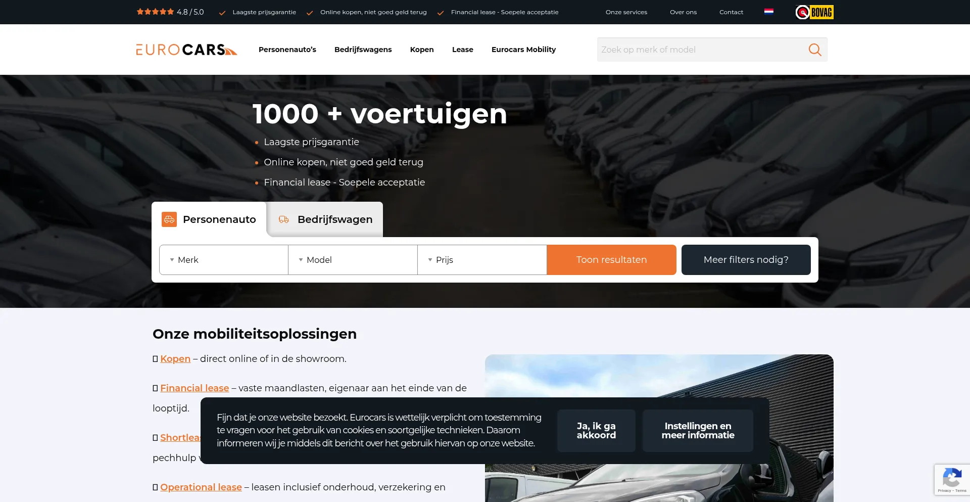 Eurocars.nl Screenshot