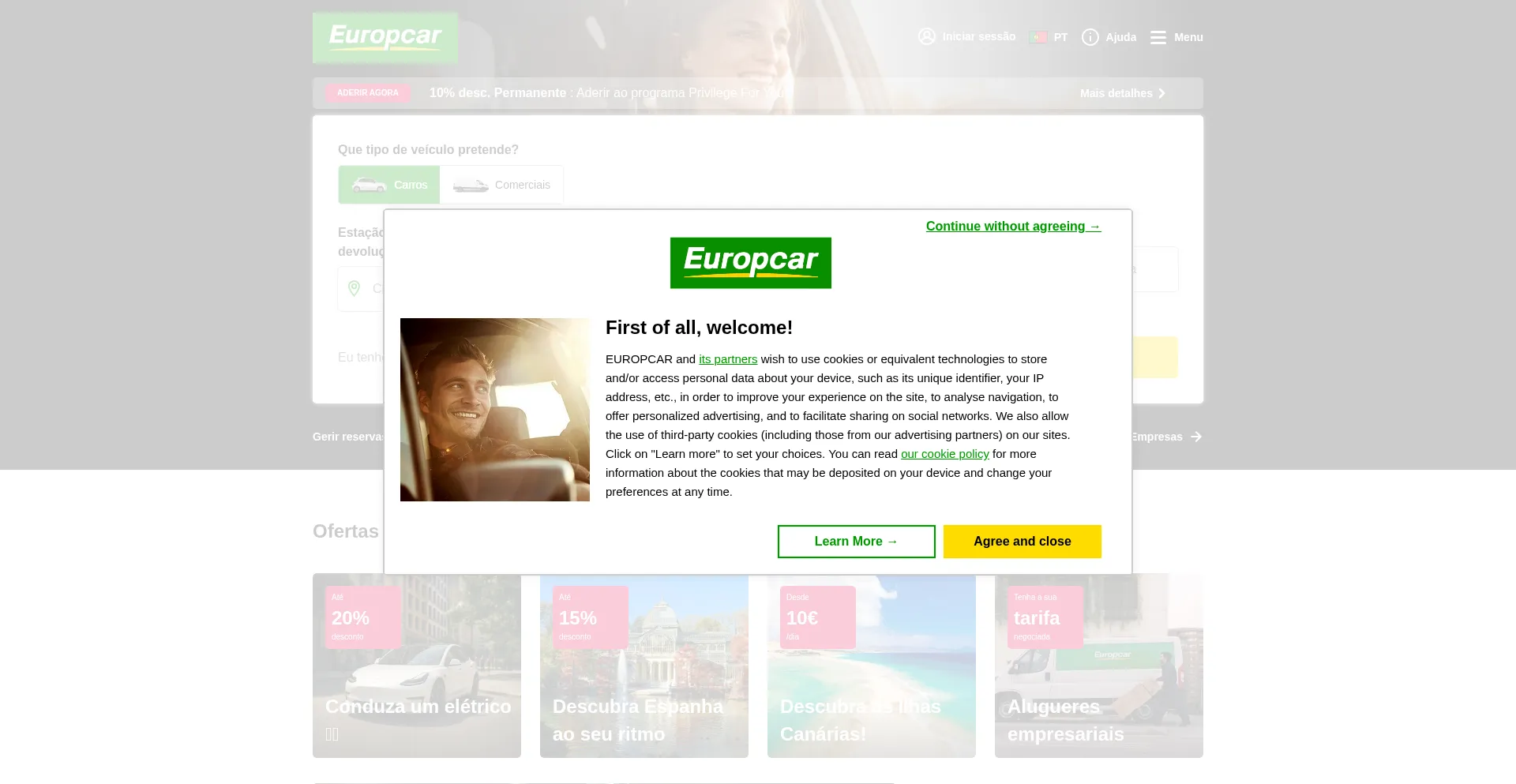 Europcar.pt Screenshot