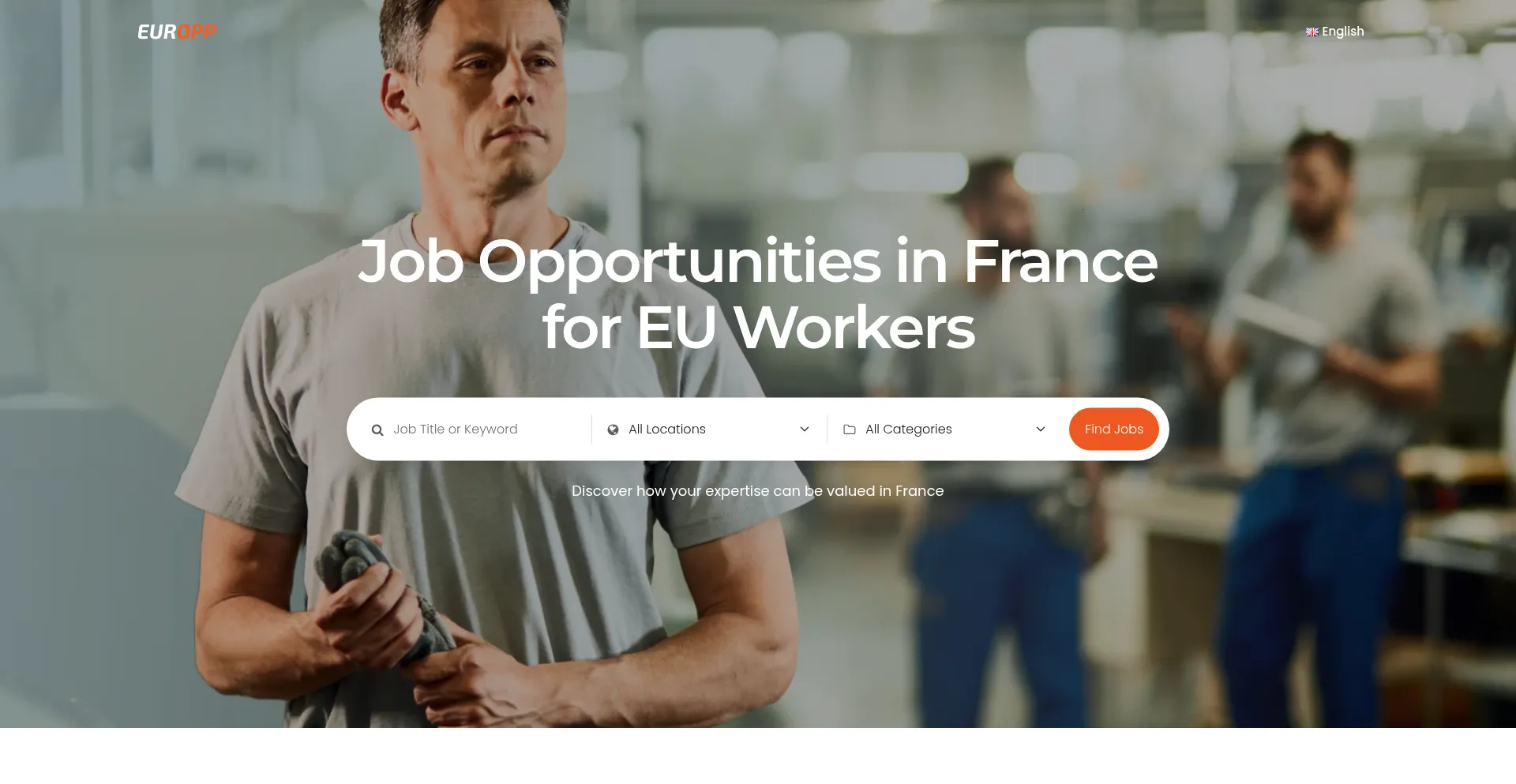 Website screenshot of Europpjobs.eu