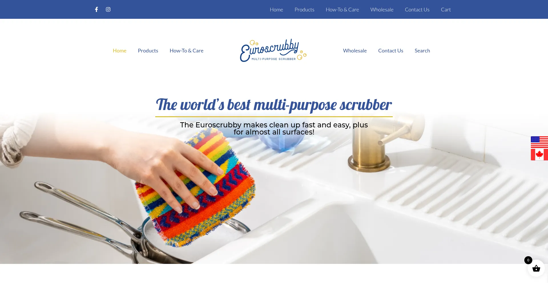 Website screenshot of Euroscrubby.com