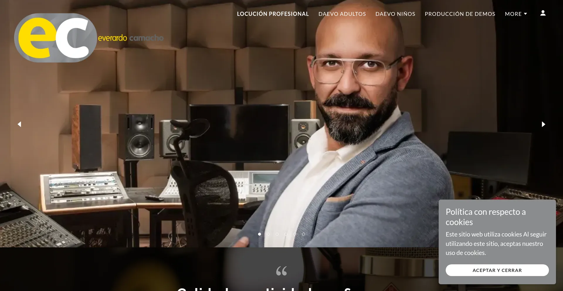 Website screenshot of Everardoradio.com