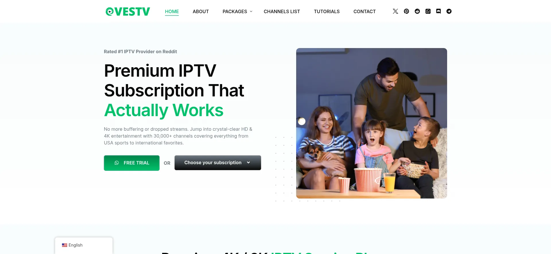 Website screenshot of Evestv.com