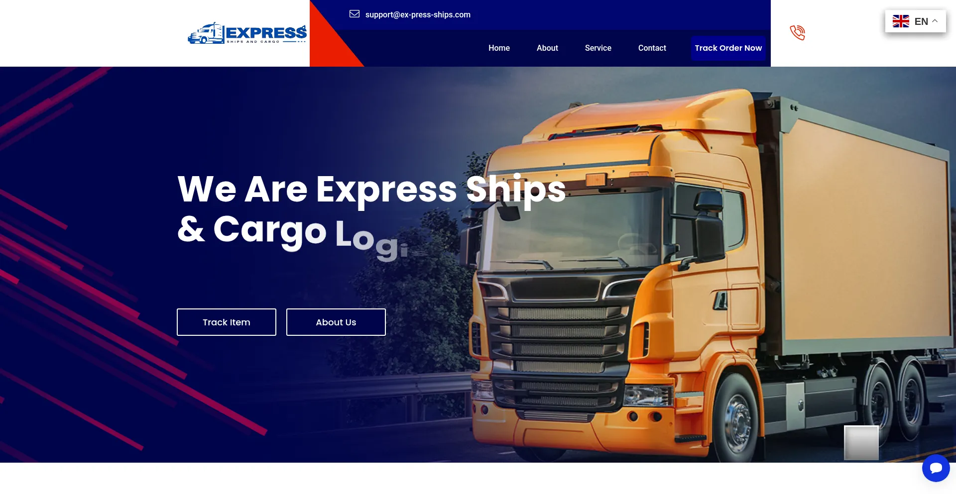Website screenshot of Ex-presships.com