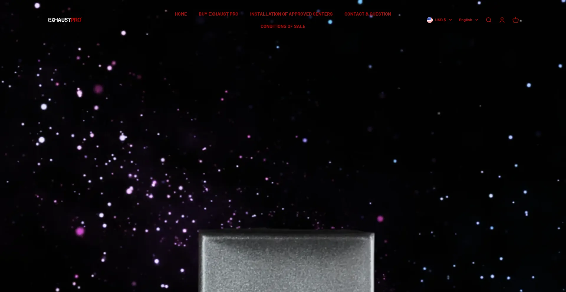 Website screenshot of Exhaustpro.fr