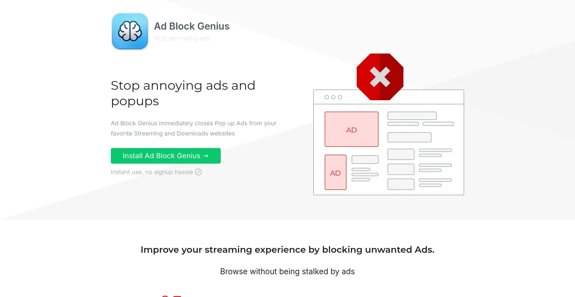 Website screenshot of Extension-download.com