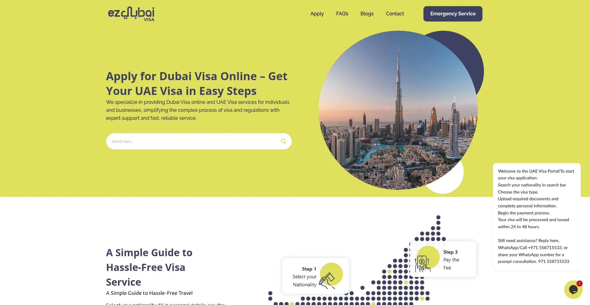 Ezdubaivisa.com Screenshot
