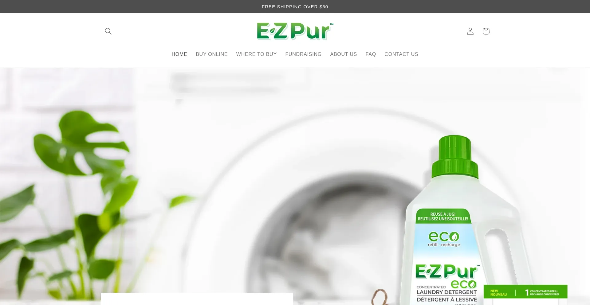 Website screenshot of Ezpureco.com