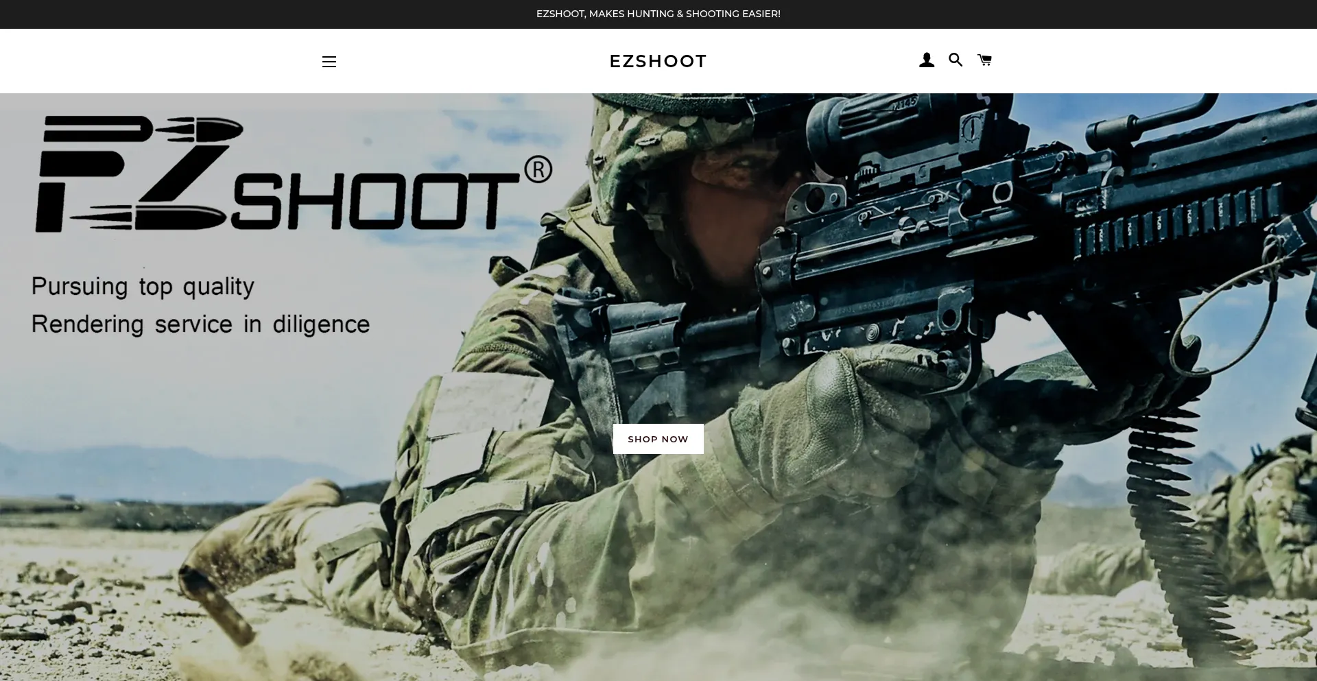 Website screenshot of Ezshooting.com