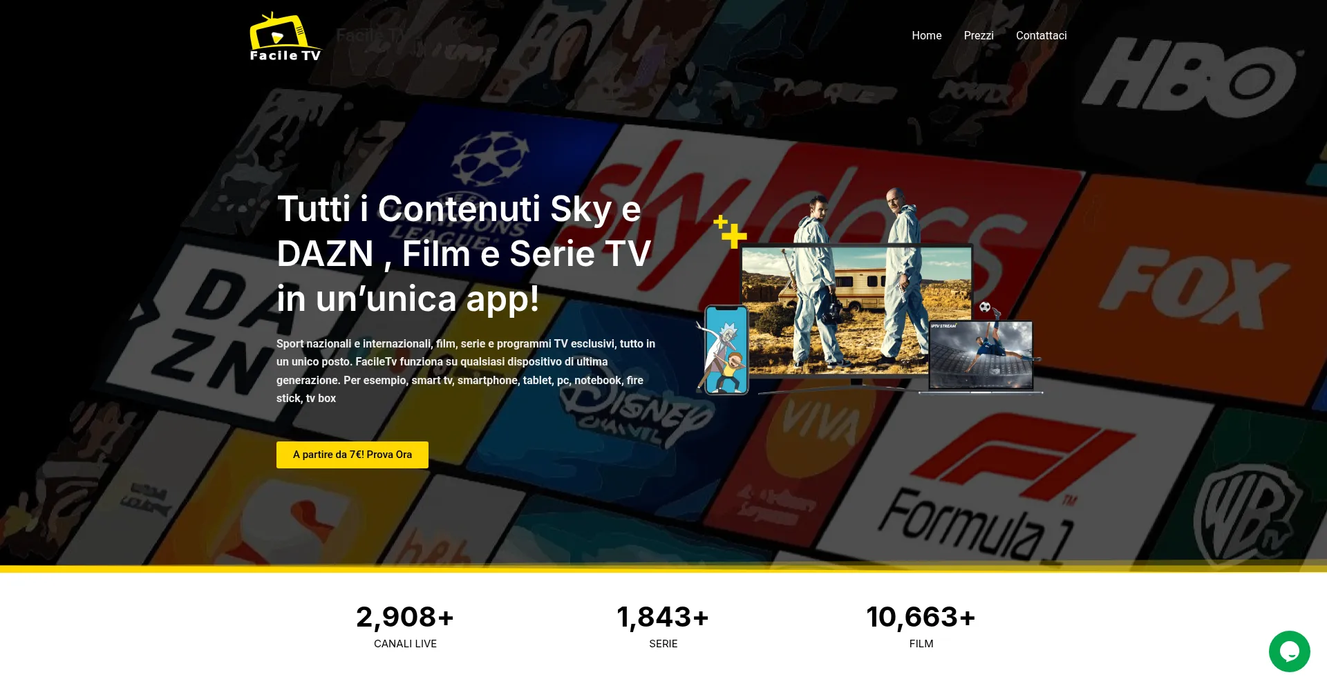 Website screenshot of Facile.buzz