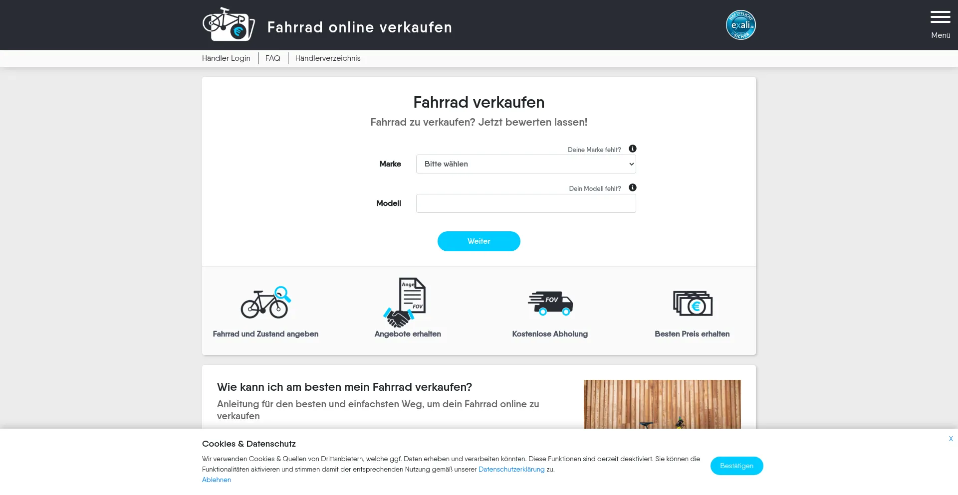 Ist Fahrrad-online-verkaufen.de sicher und vertrauenswürdig?
