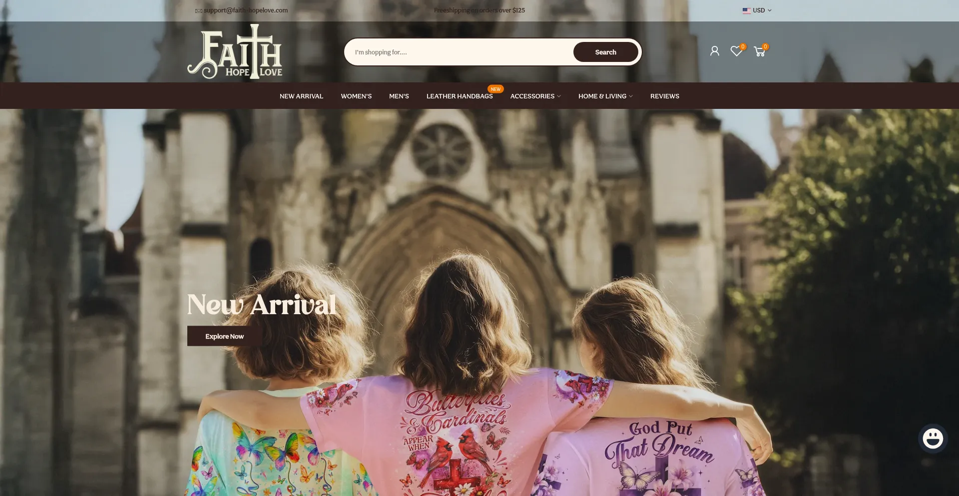 Website screenshot of Faith-hopelove.com