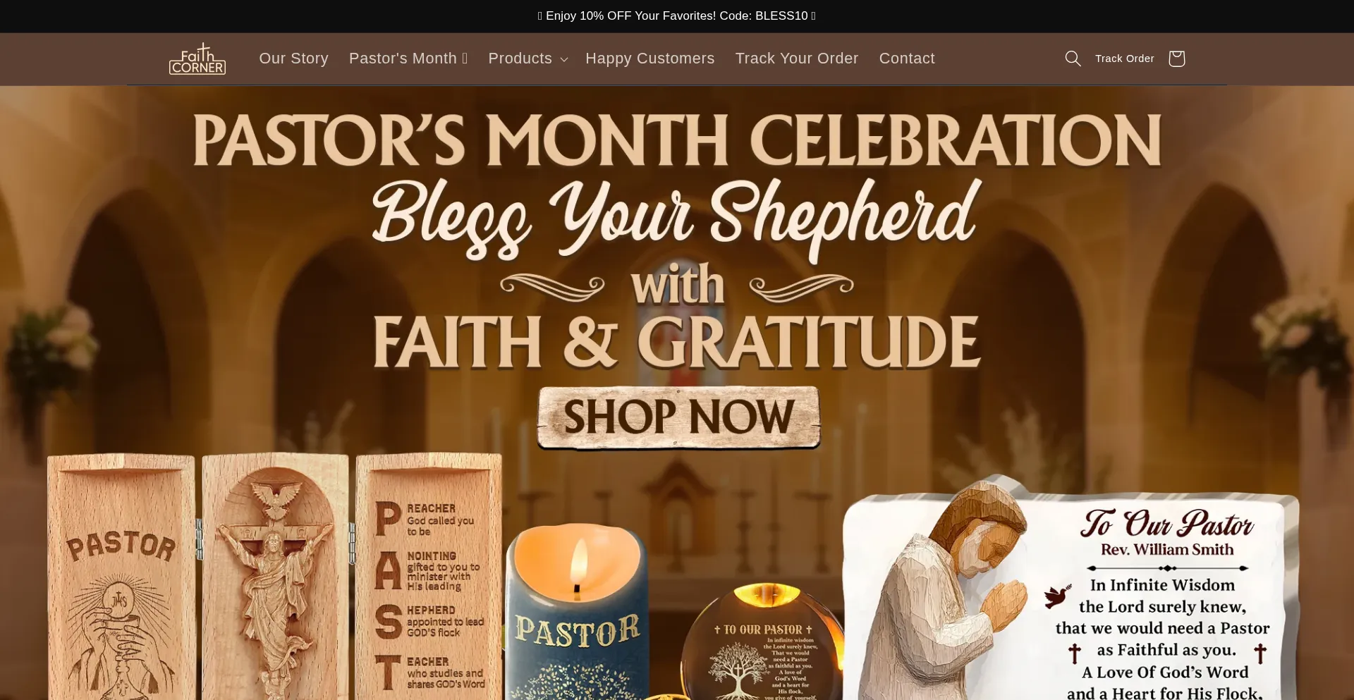 Website screenshot of Faithcorner.co
