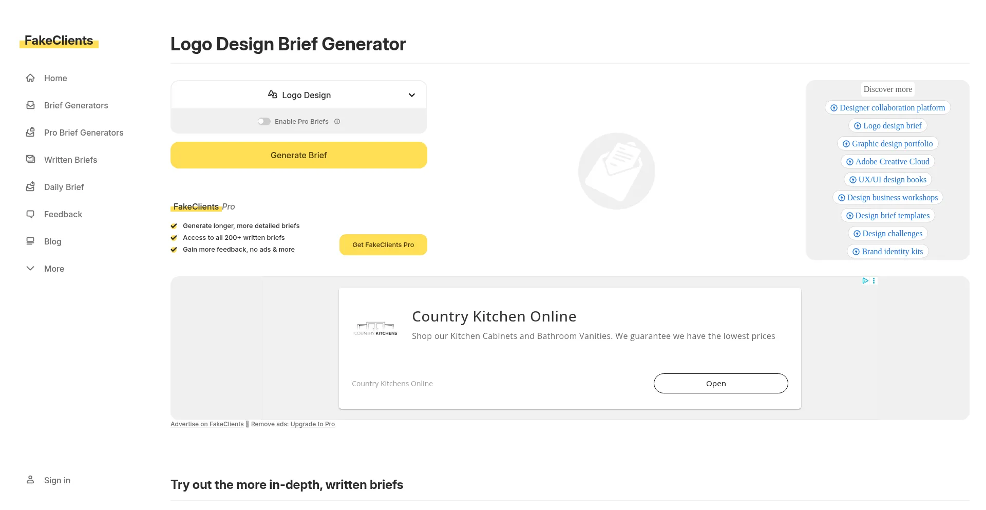 Fakeclients.com Screenshot