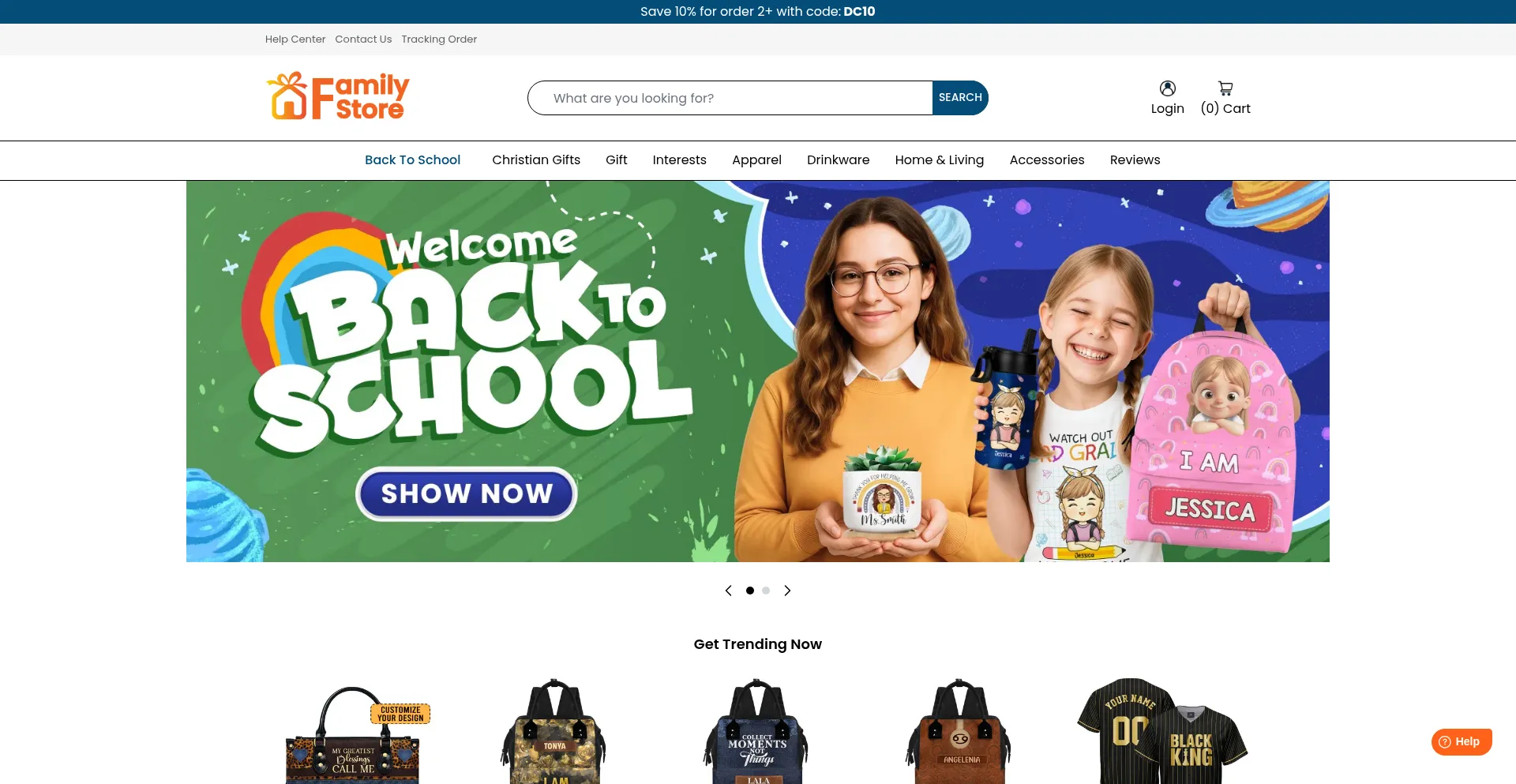 Website screenshot of Familystore.com