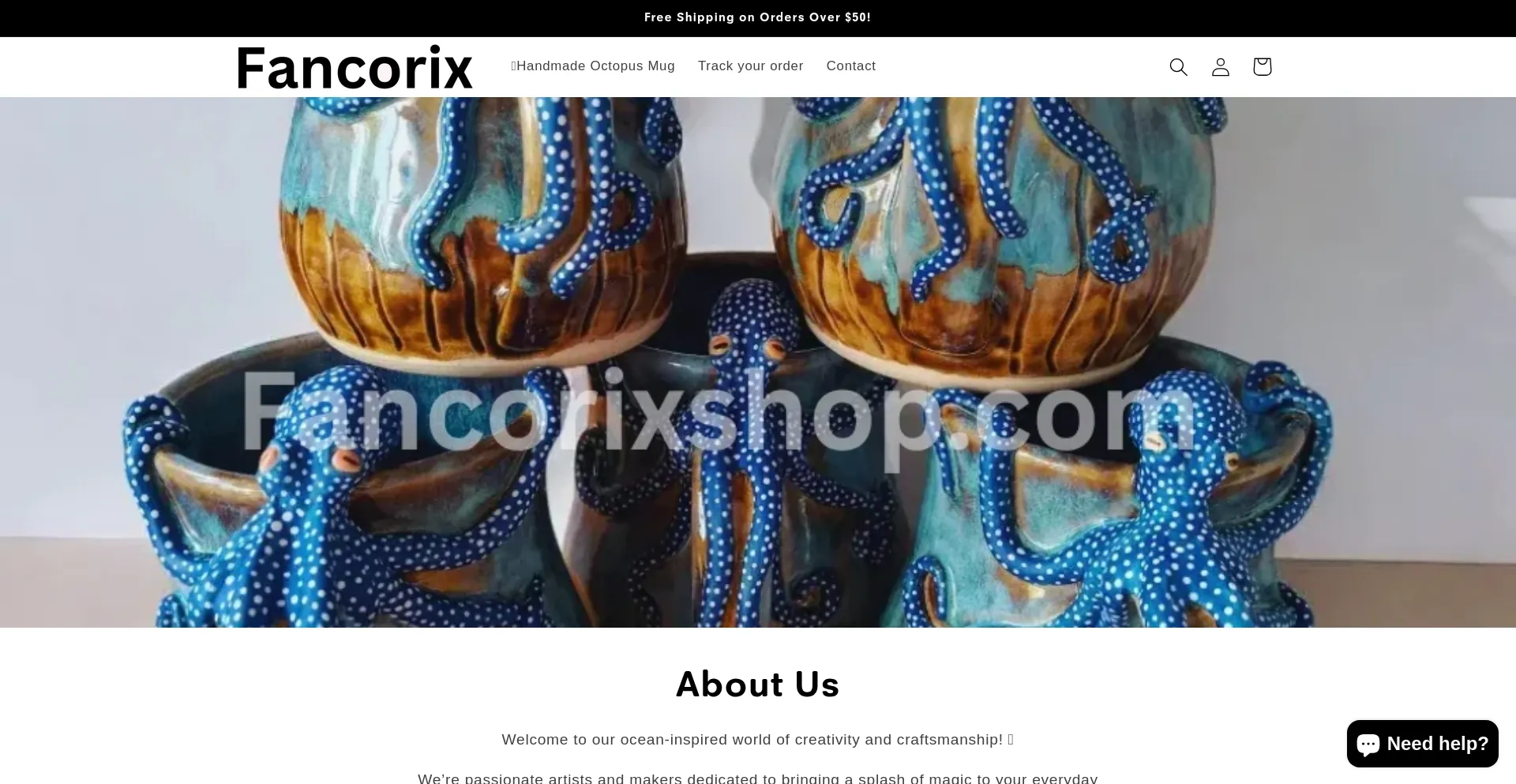 Website screenshot of Fancorixstore.com