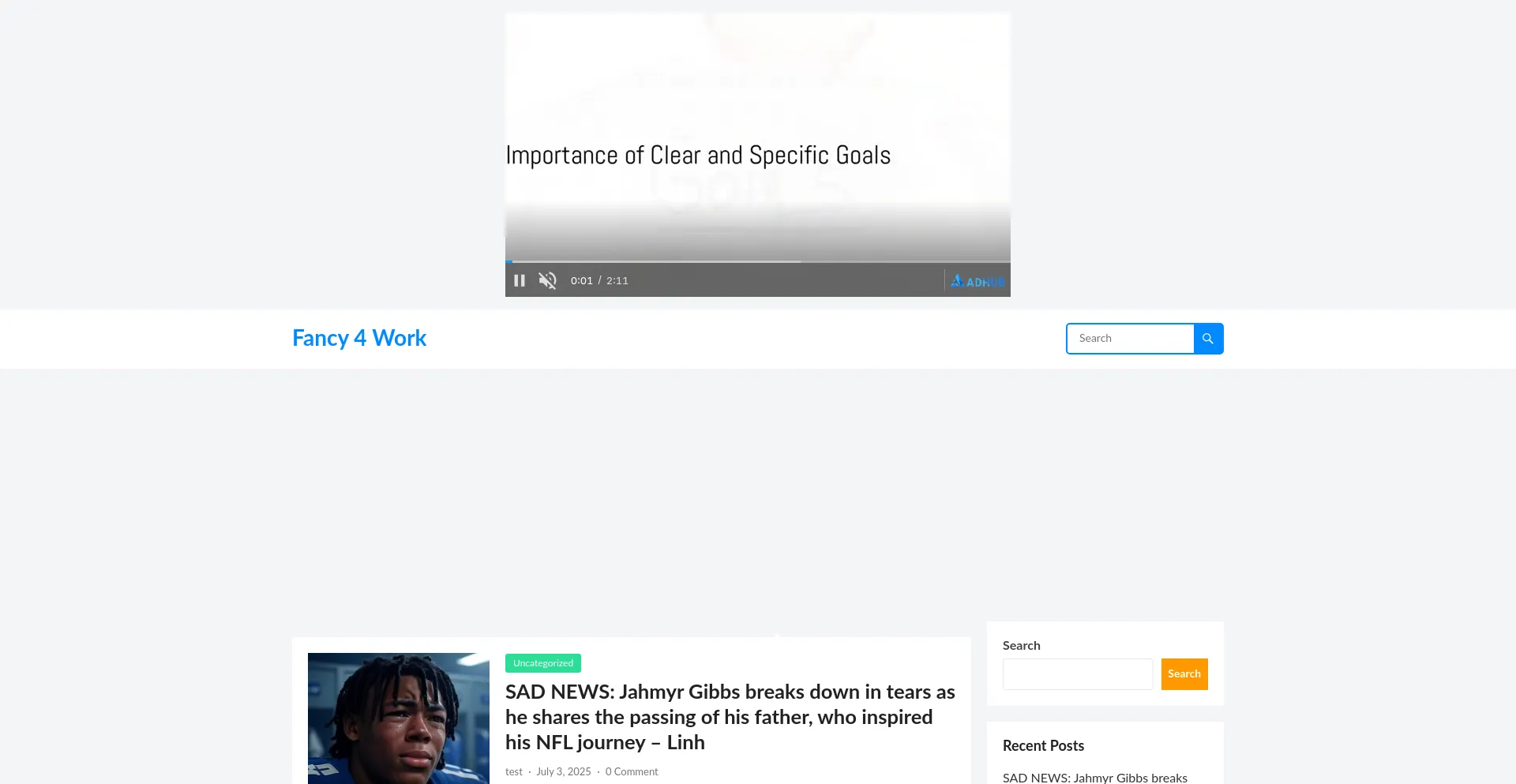 Website screenshot of Fancy4work.com