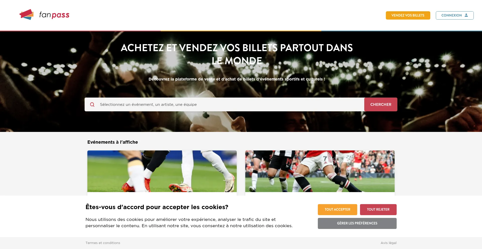 Fanpass.fr Screenshot