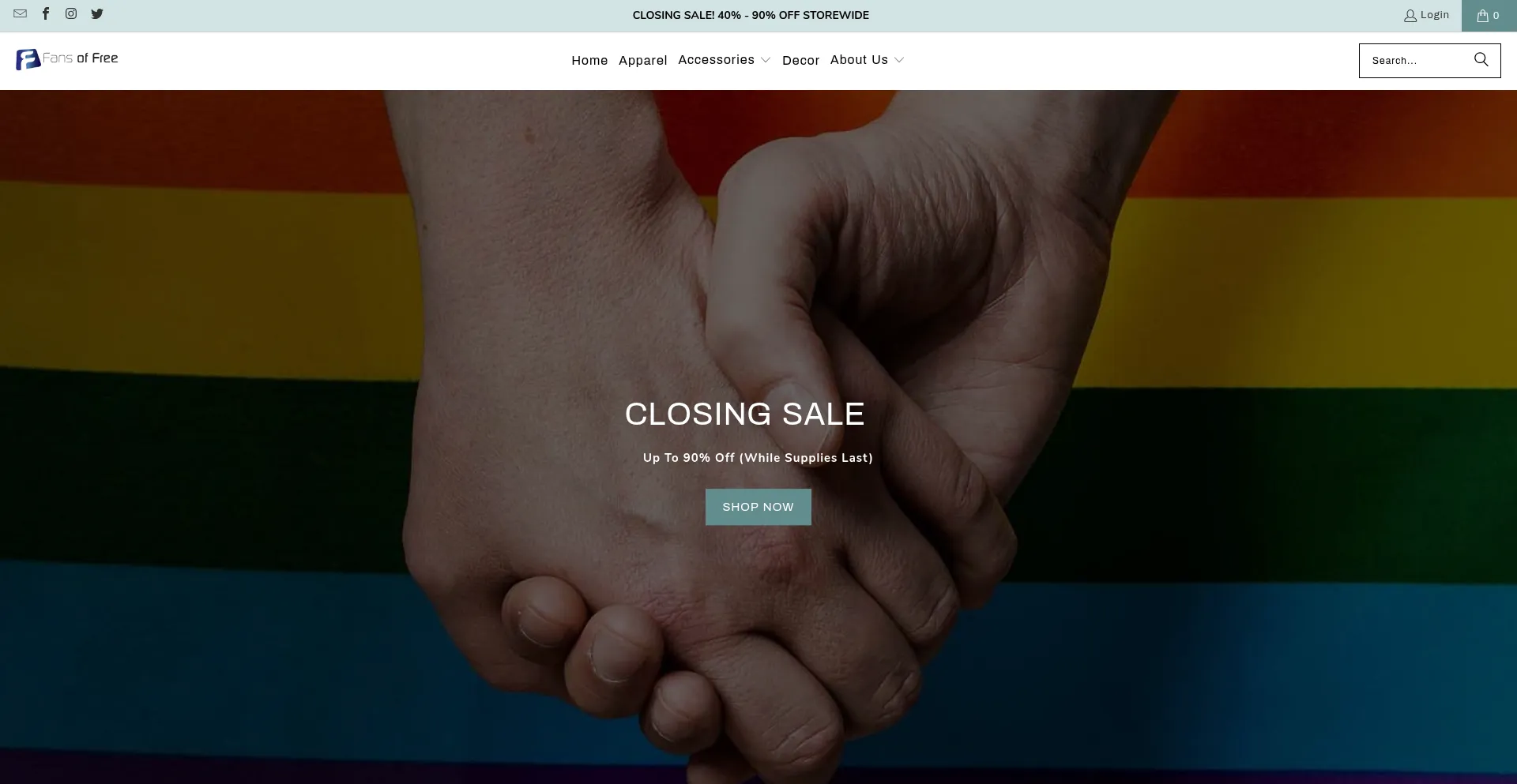 Website screenshot of Fansoffree.com