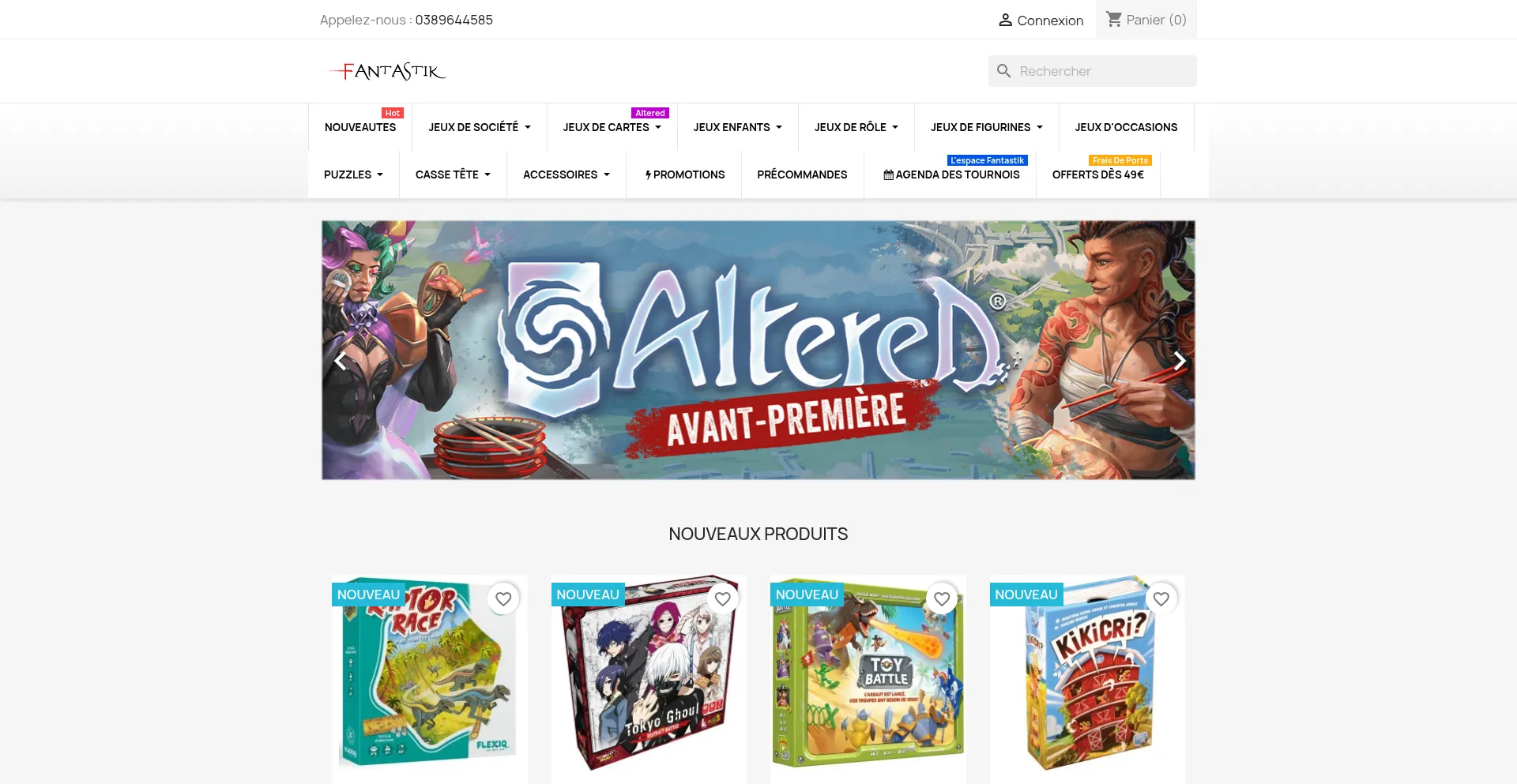 Website screenshot of Fantastik.fr