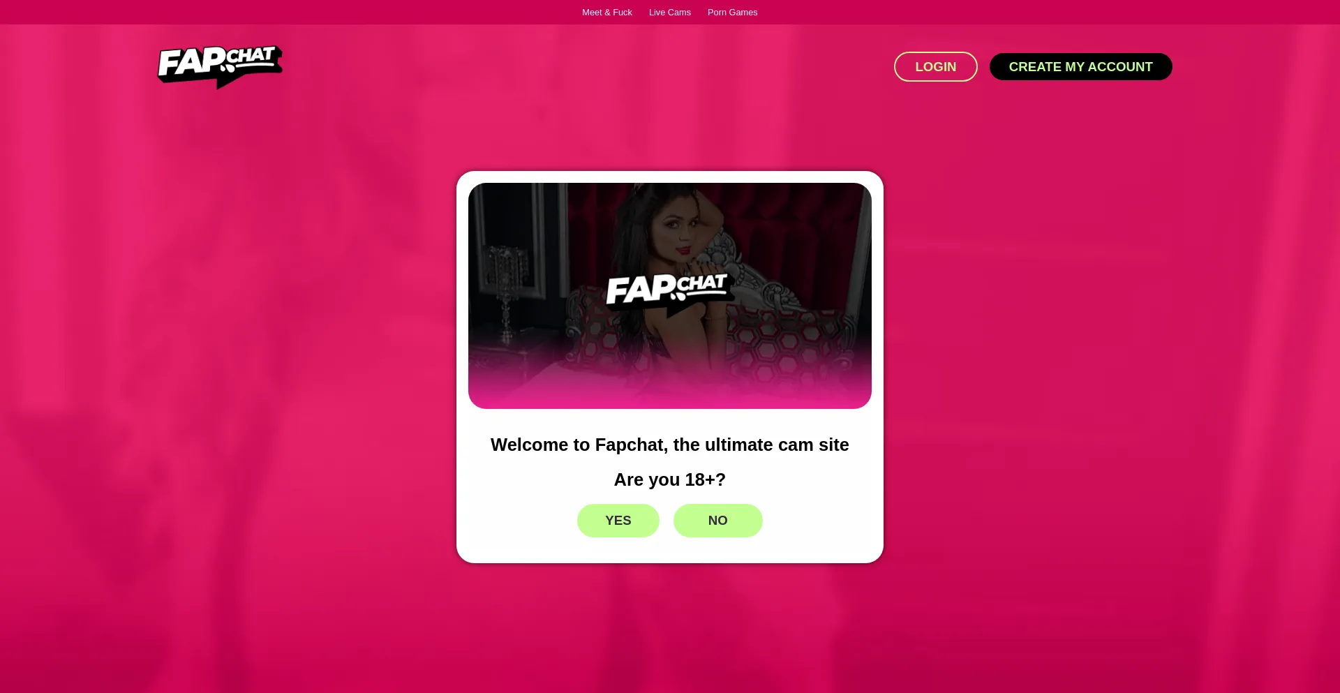 Website screenshot of Fap.chat