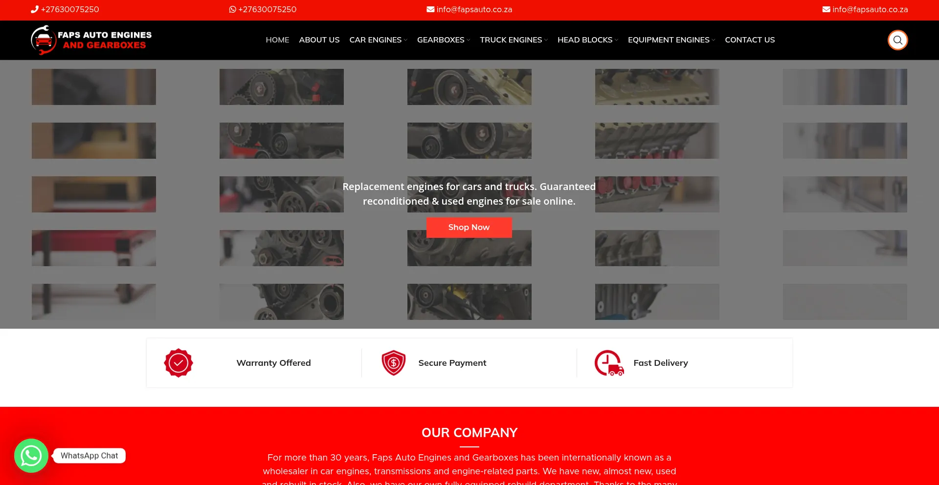 Fapsauto.co.za Screenshot