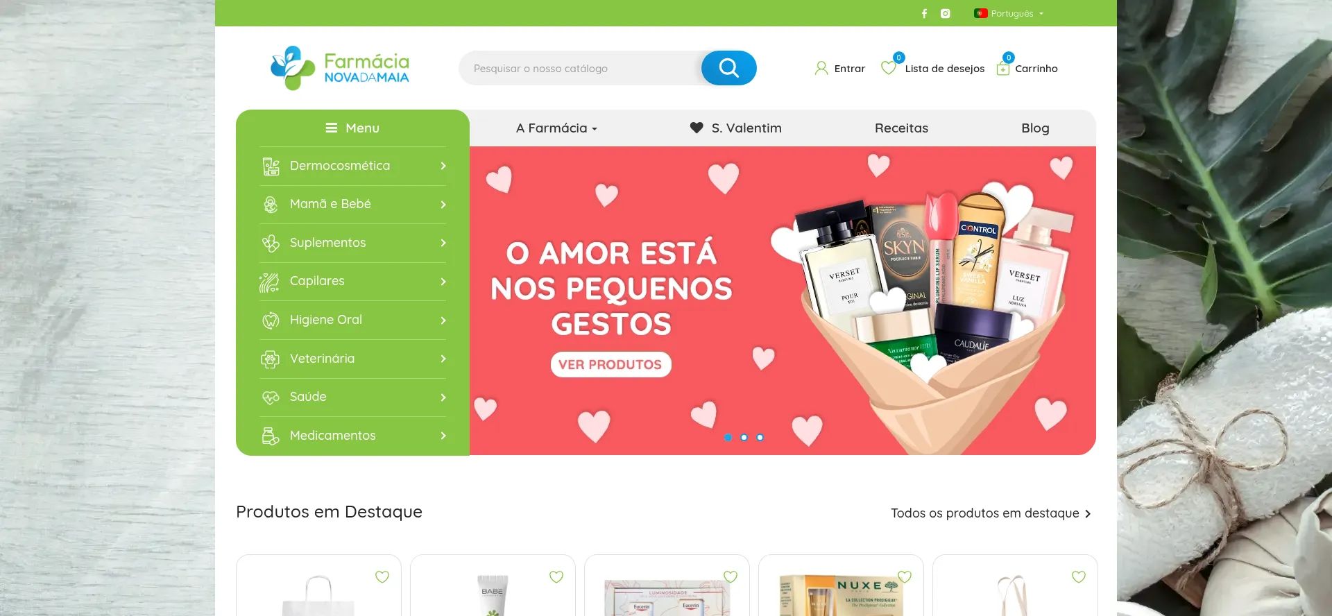 Website screenshot of Farmacianovadamaia.pt