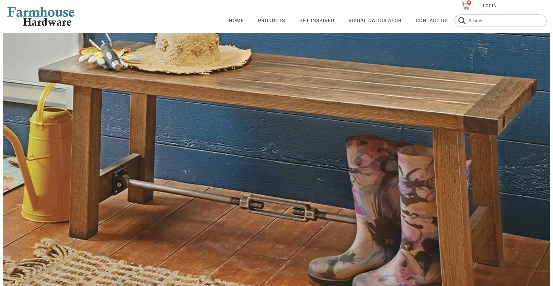 Website screenshot of Farmhousehardware.com