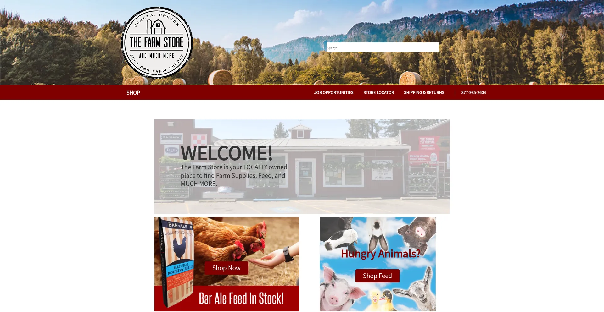 Website screenshot of Farmstoremuchmore.com