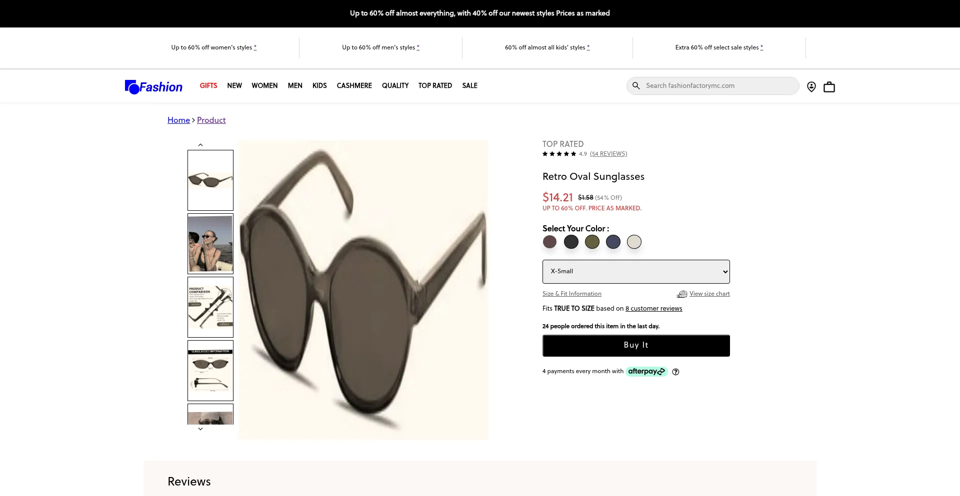 Website screenshot of Fashionfactorymc.com