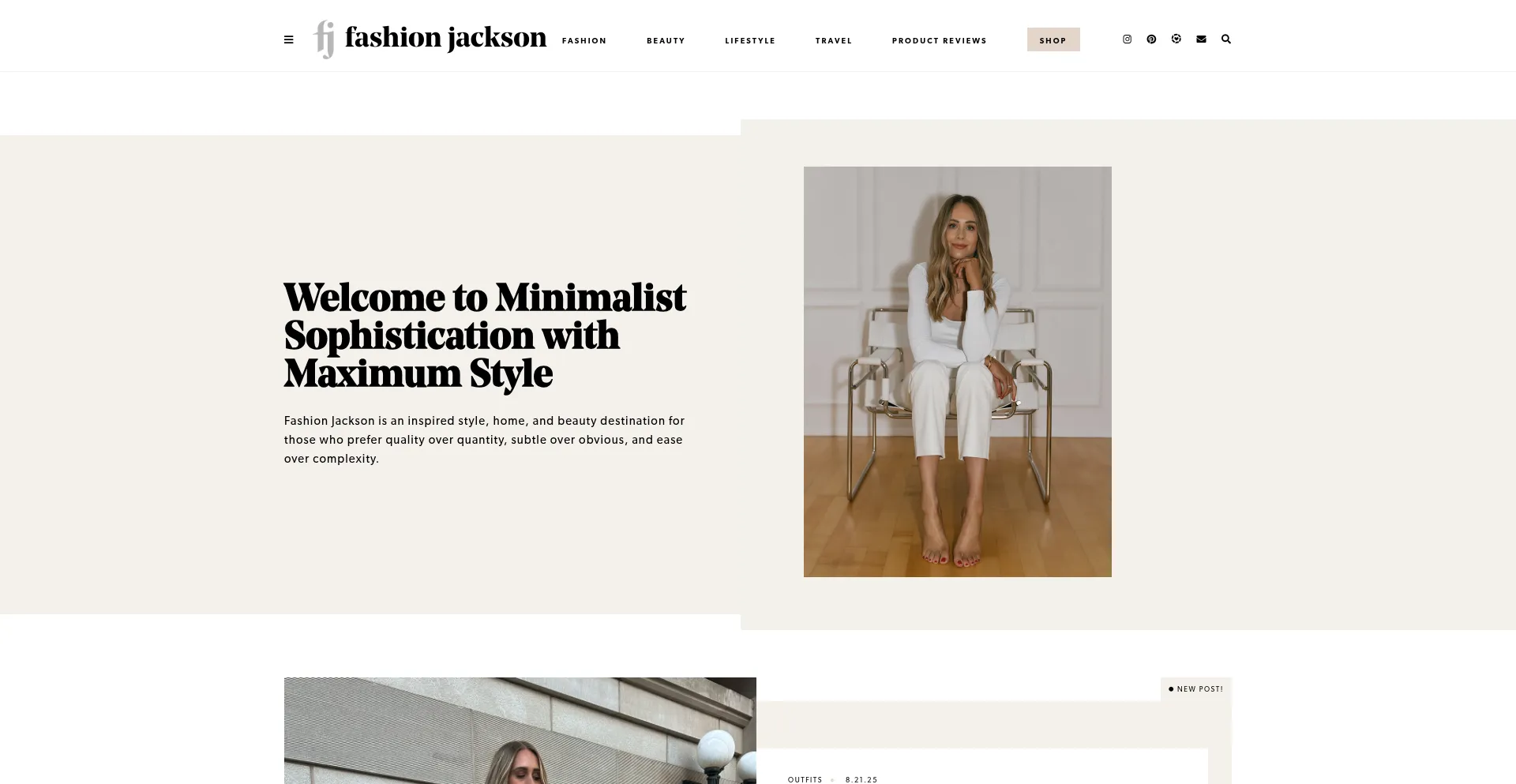 Website screenshot of Fashionjackson.com