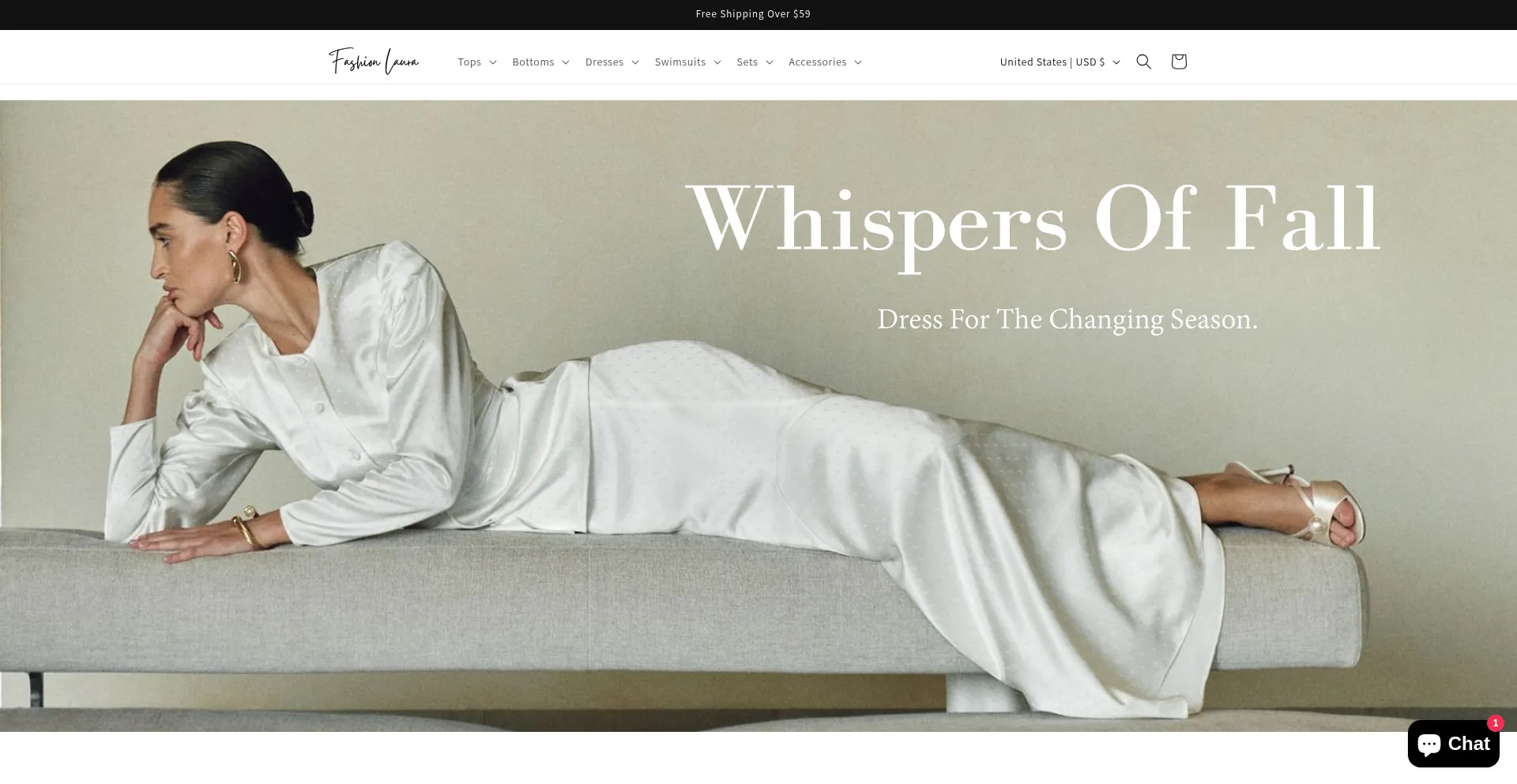 Website screenshot of Fashionlaura.com
