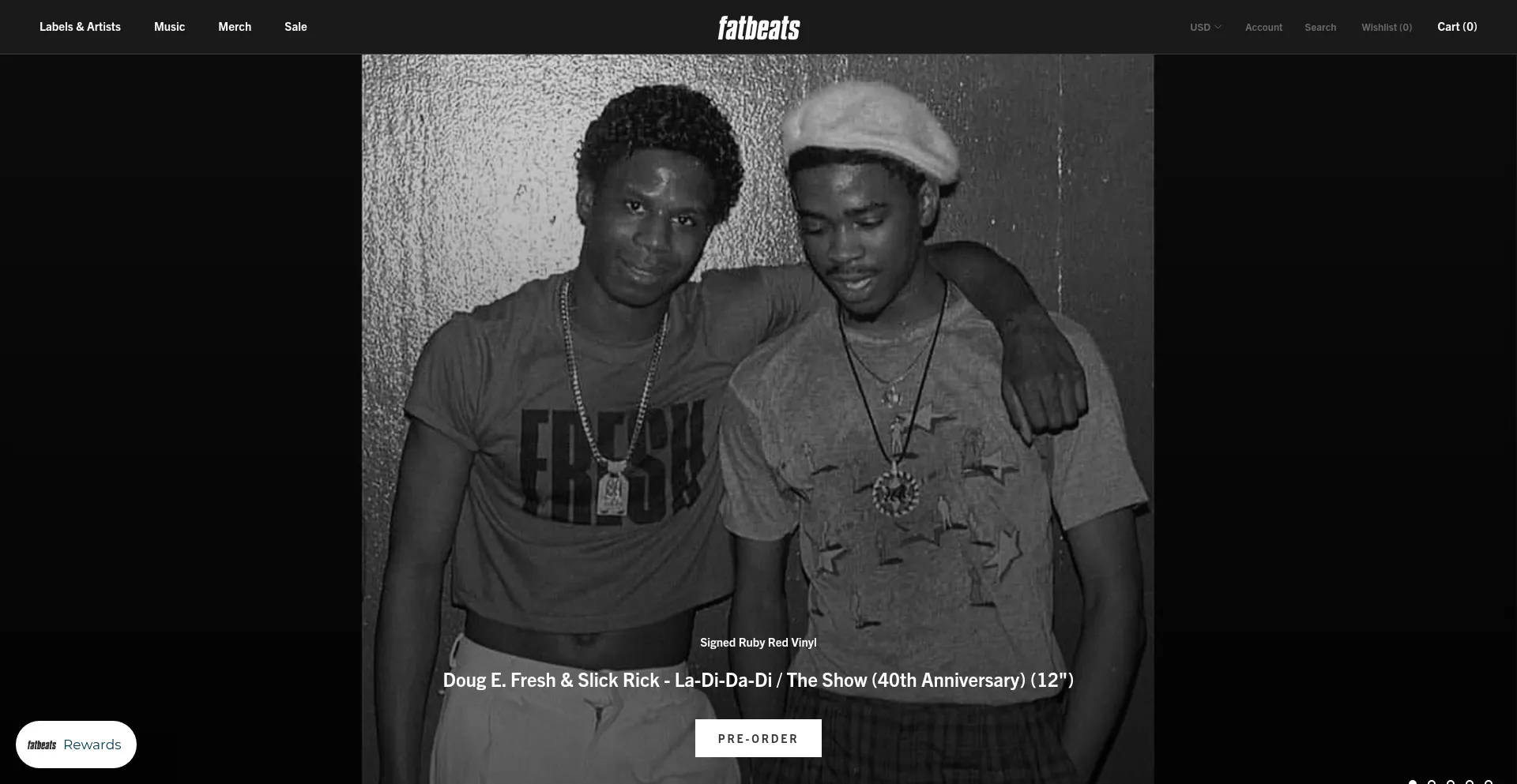 Website screenshot of Fatbeats.com