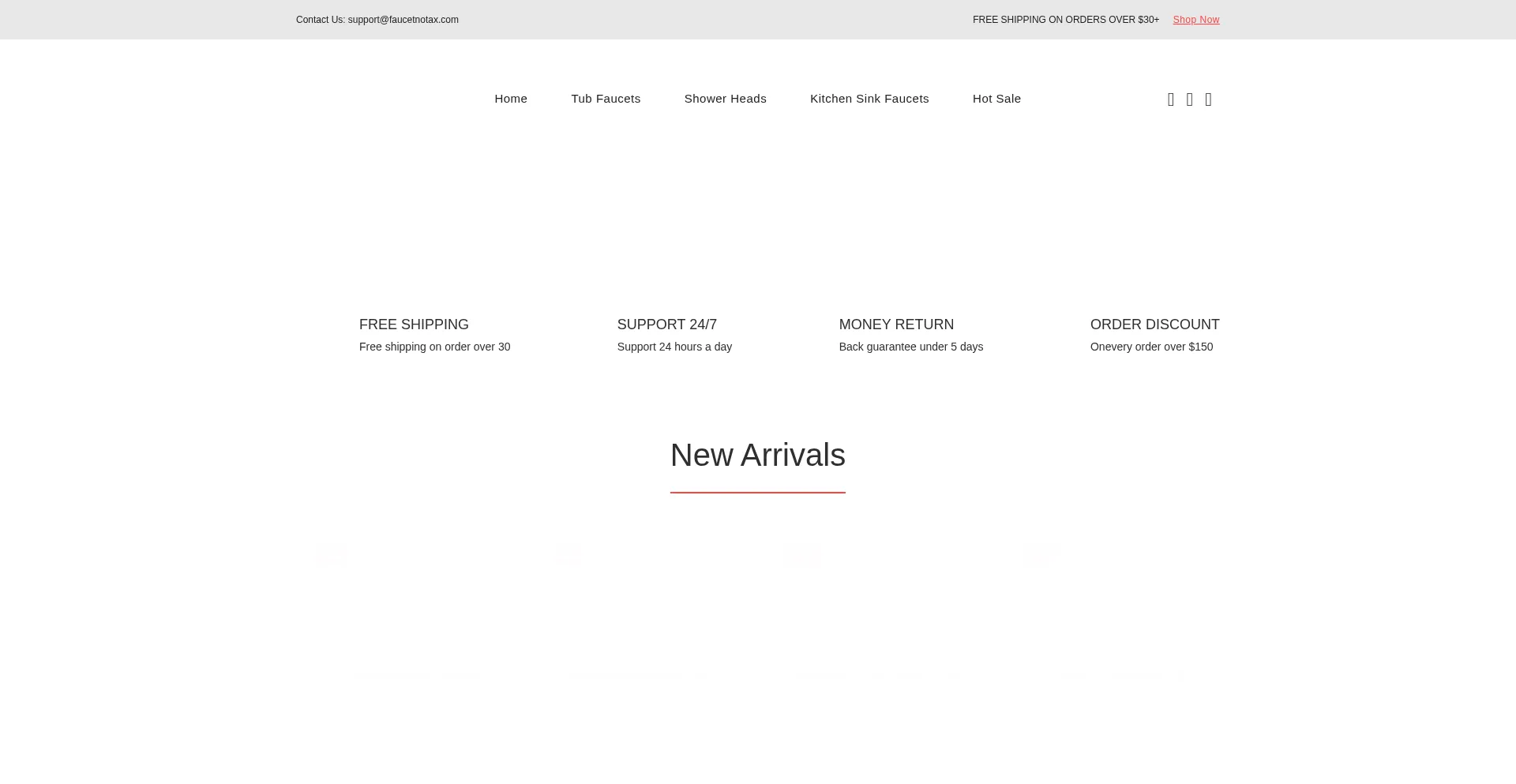 Website screenshot of Faucetnotax.com