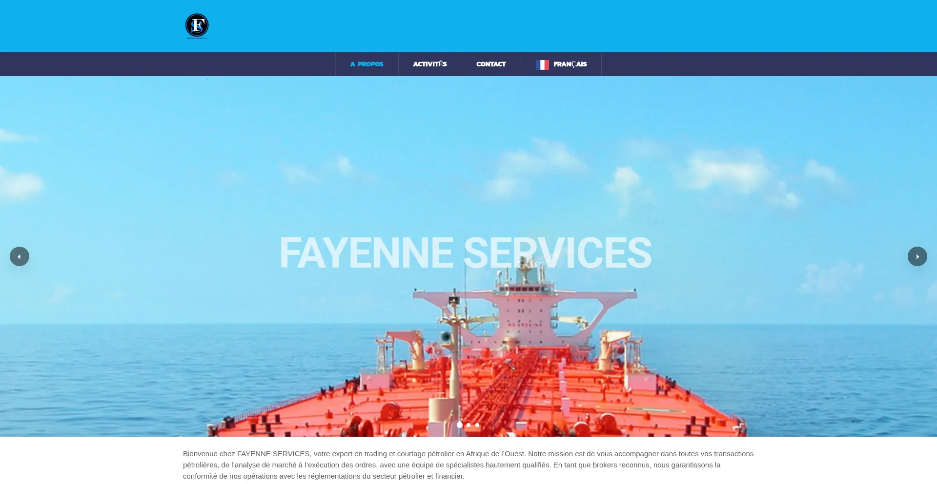 Website screenshot of Fayenneservices.com