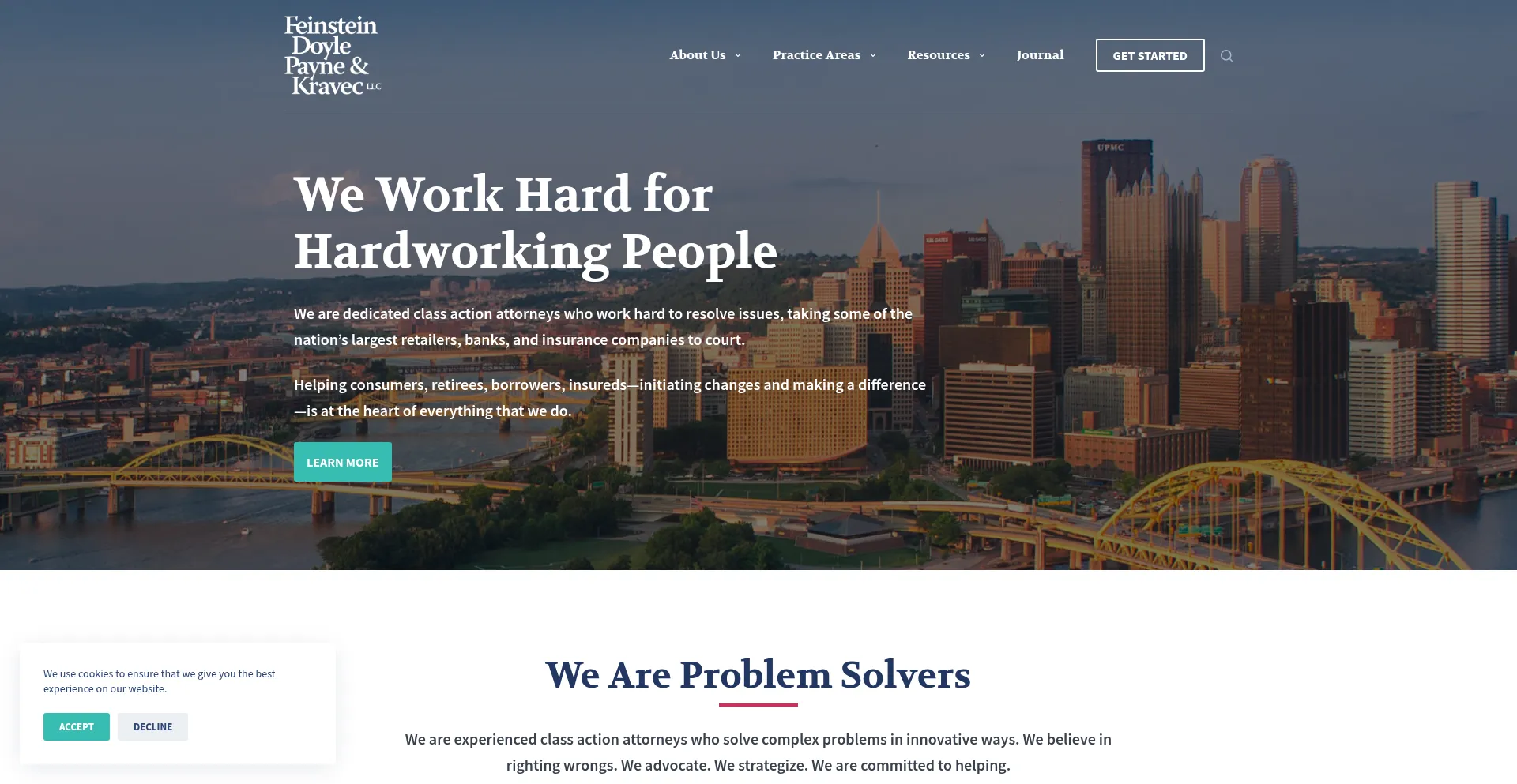Website screenshot of Fdpklaw.com