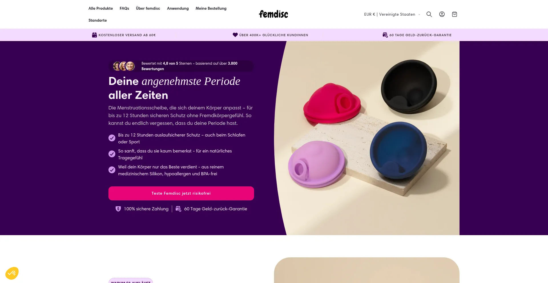 Website screenshot of Femdisc.de