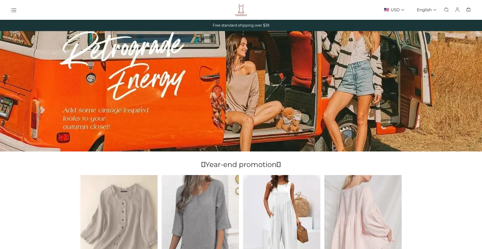 Website screenshot of Femfruit.com