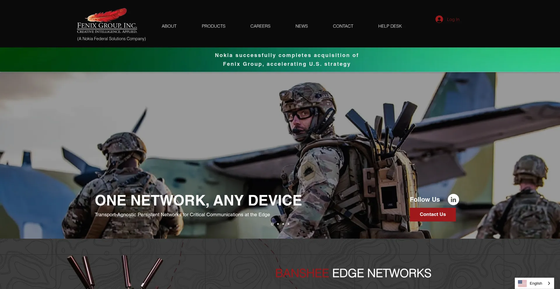 Website screenshot of Fenixgroupinc.com