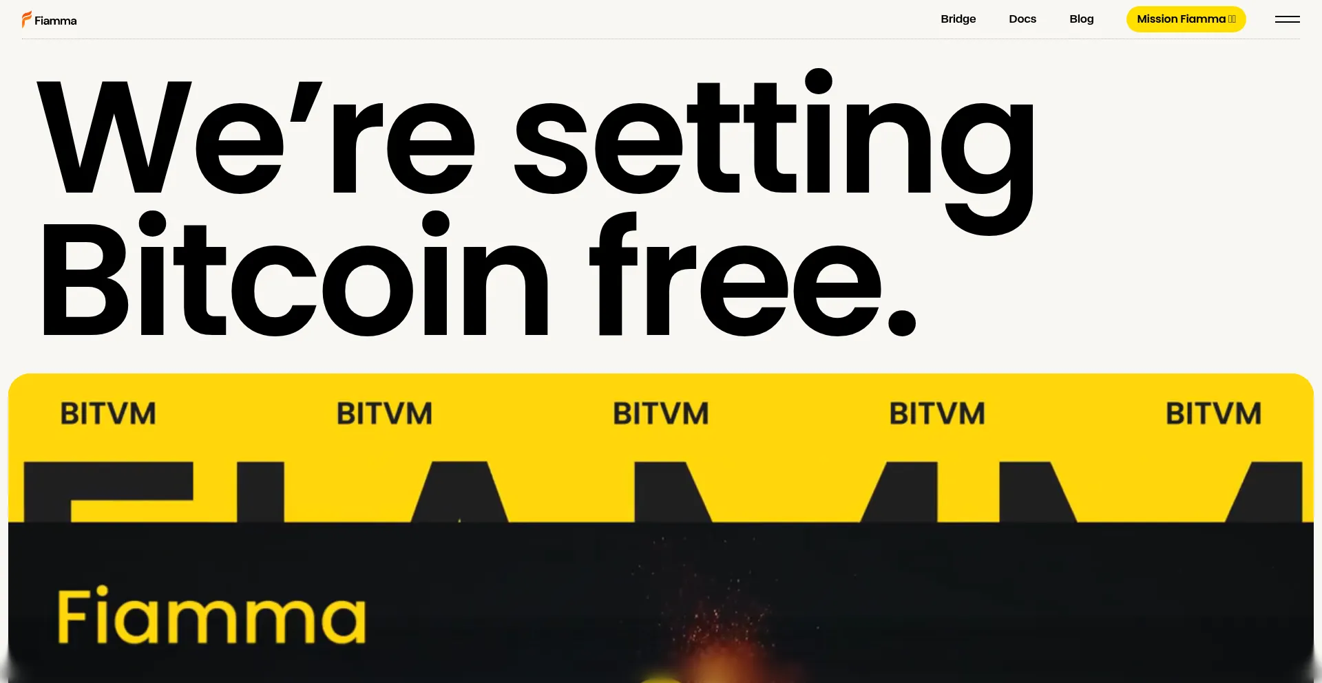 Website screenshot of Fiammalabs.io
