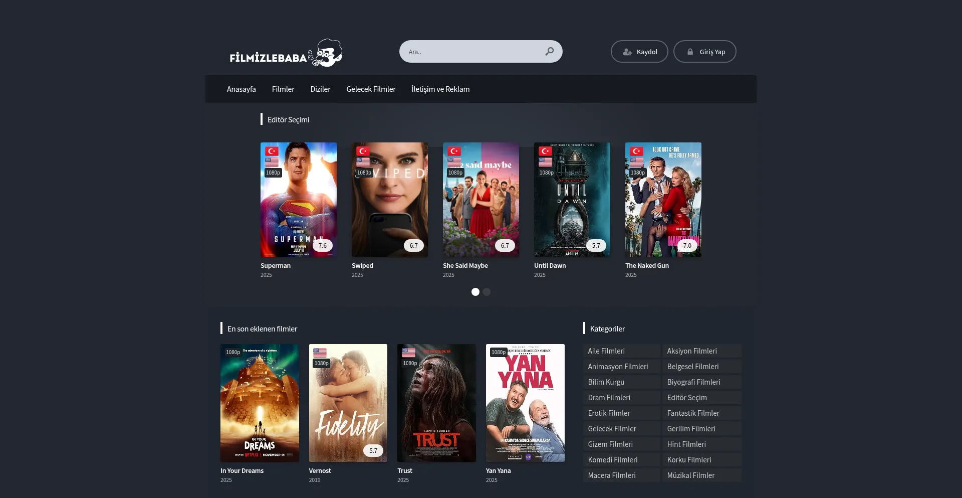 Filmizlebaba.com Screenshot