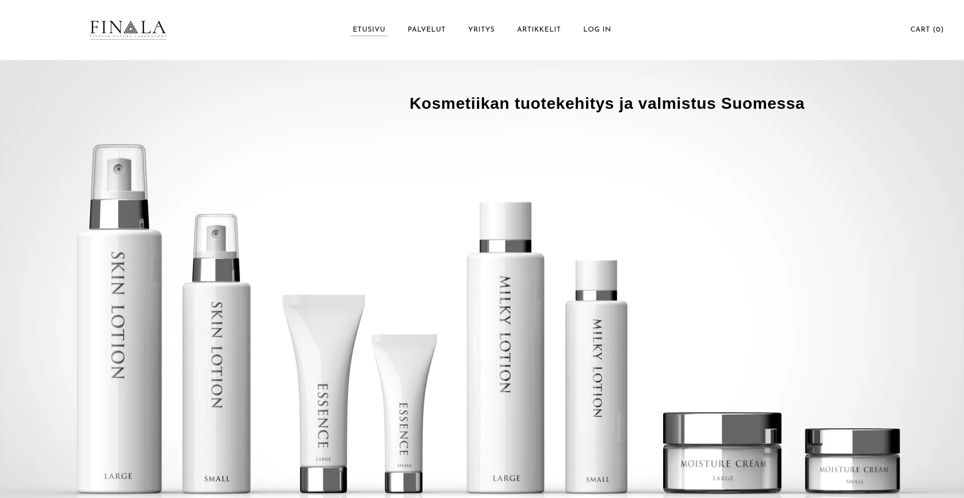 Website screenshot of Finalacosmetics.com
