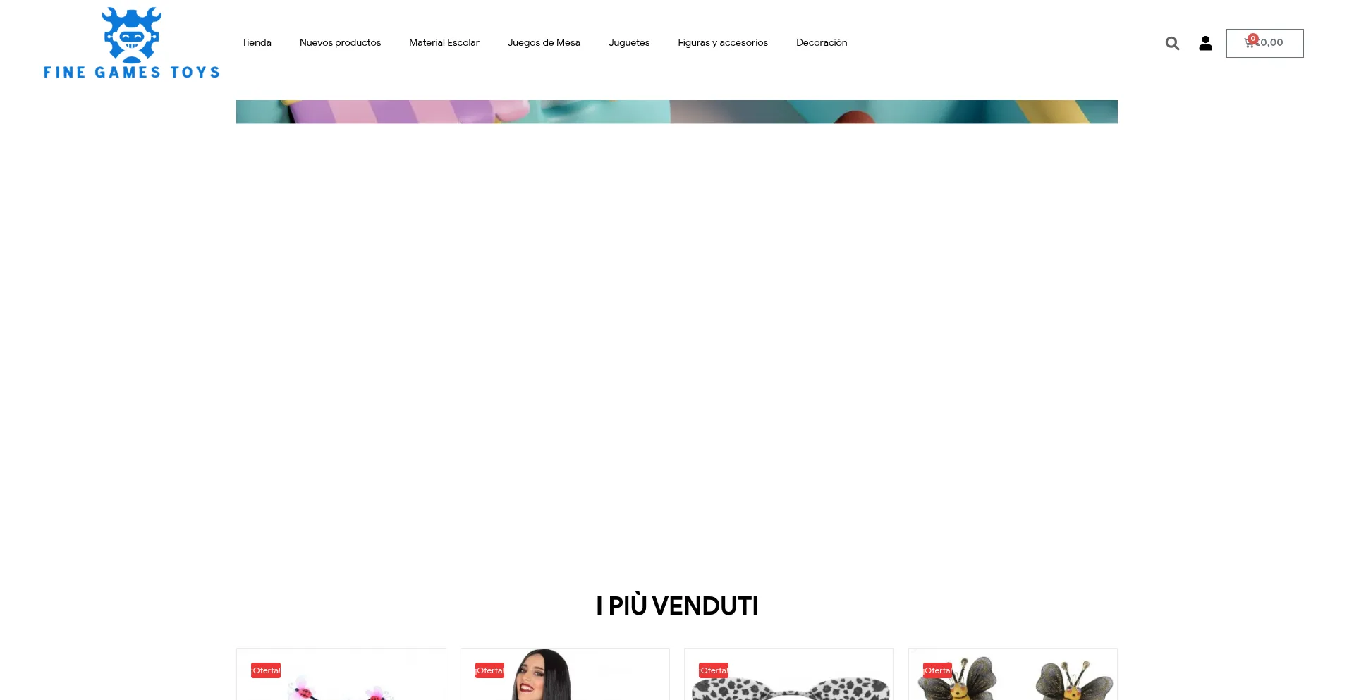Website screenshot of Finegamestoys.com