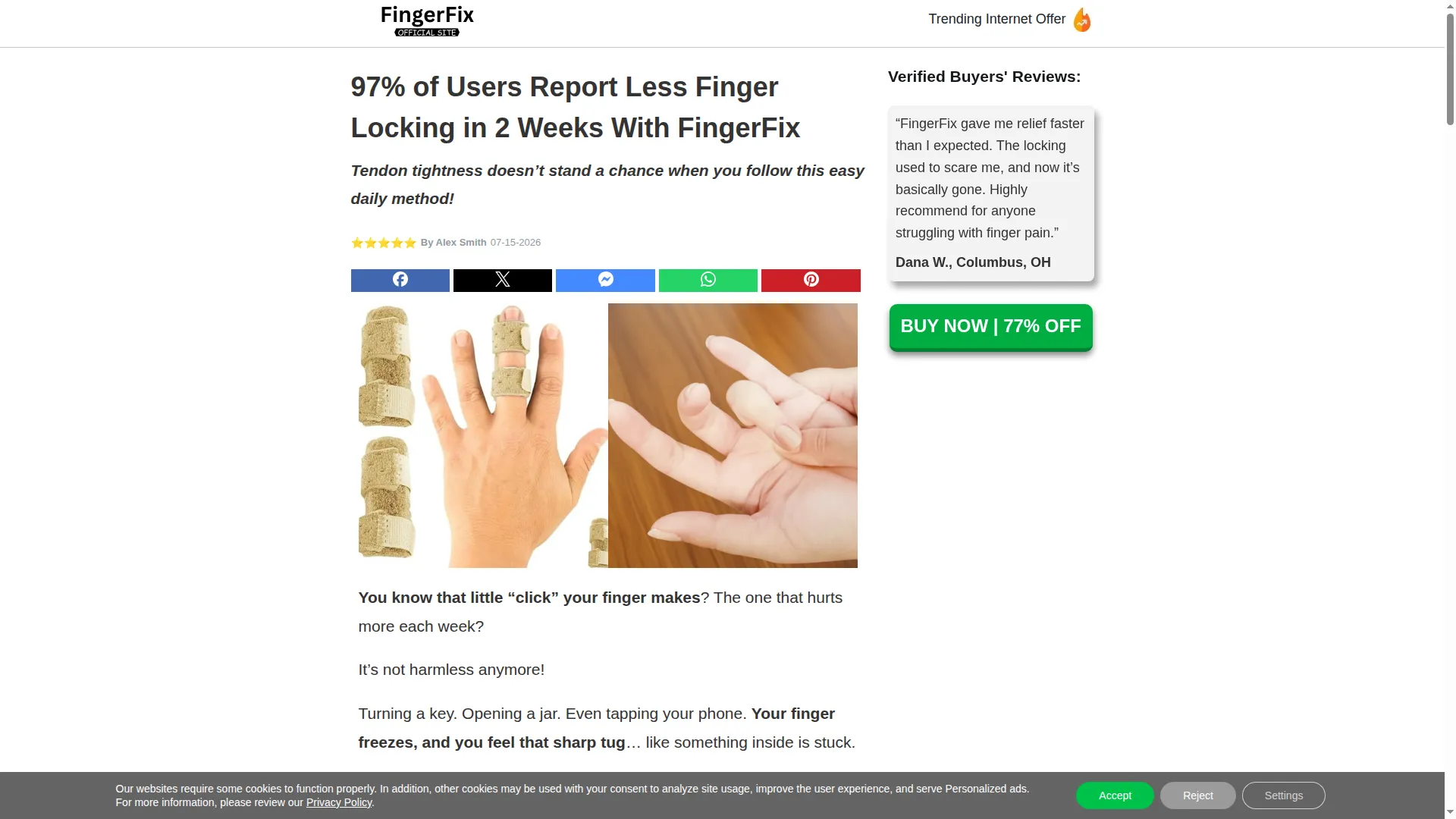 Fingerfixstraightener.com