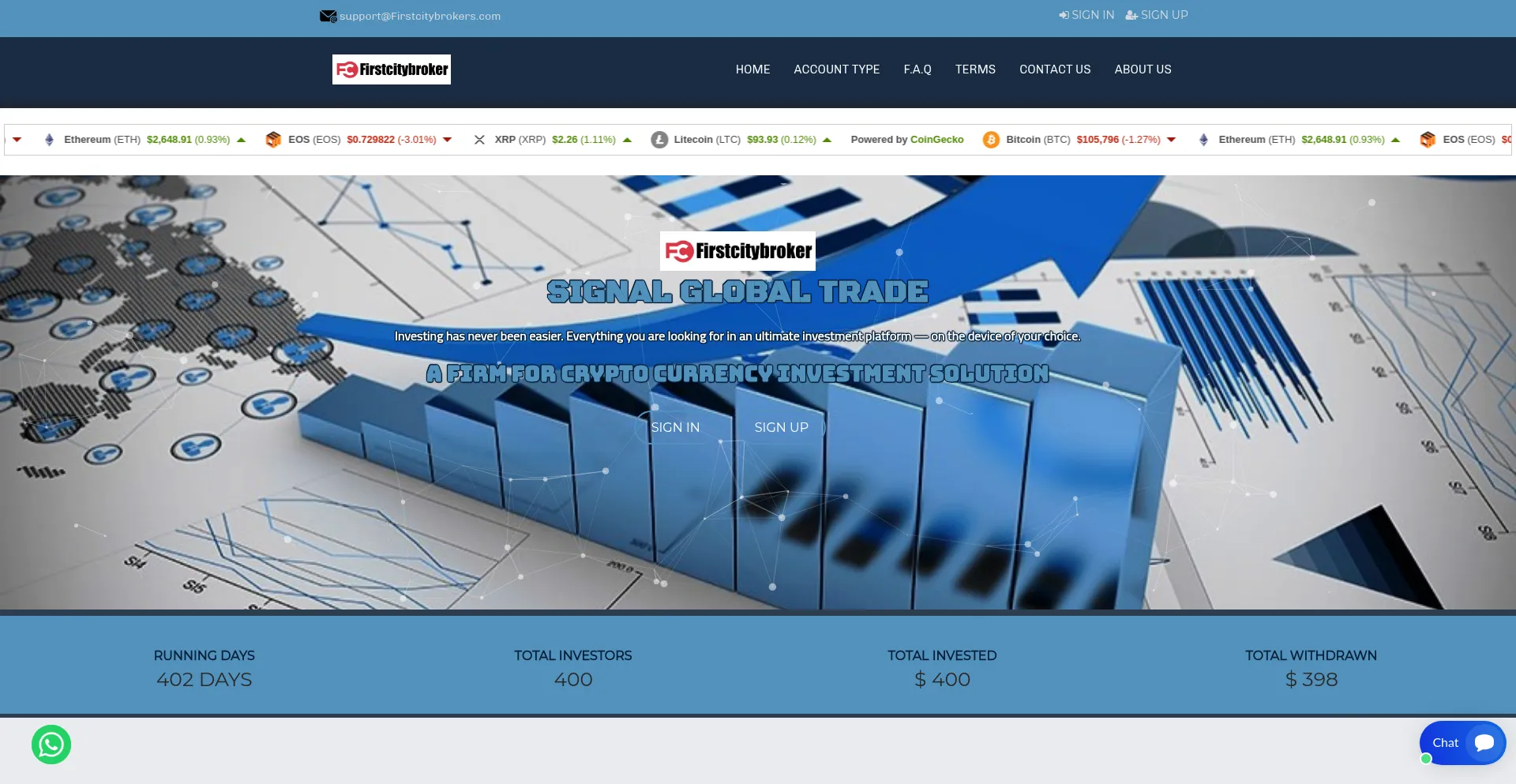 Website screenshot of Firstcitybrokers.com