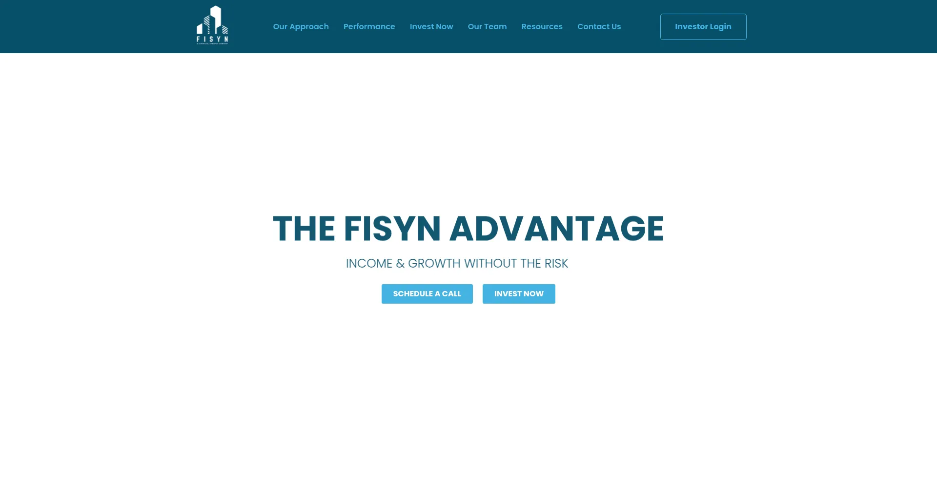 Website screenshot of Fisyn.com