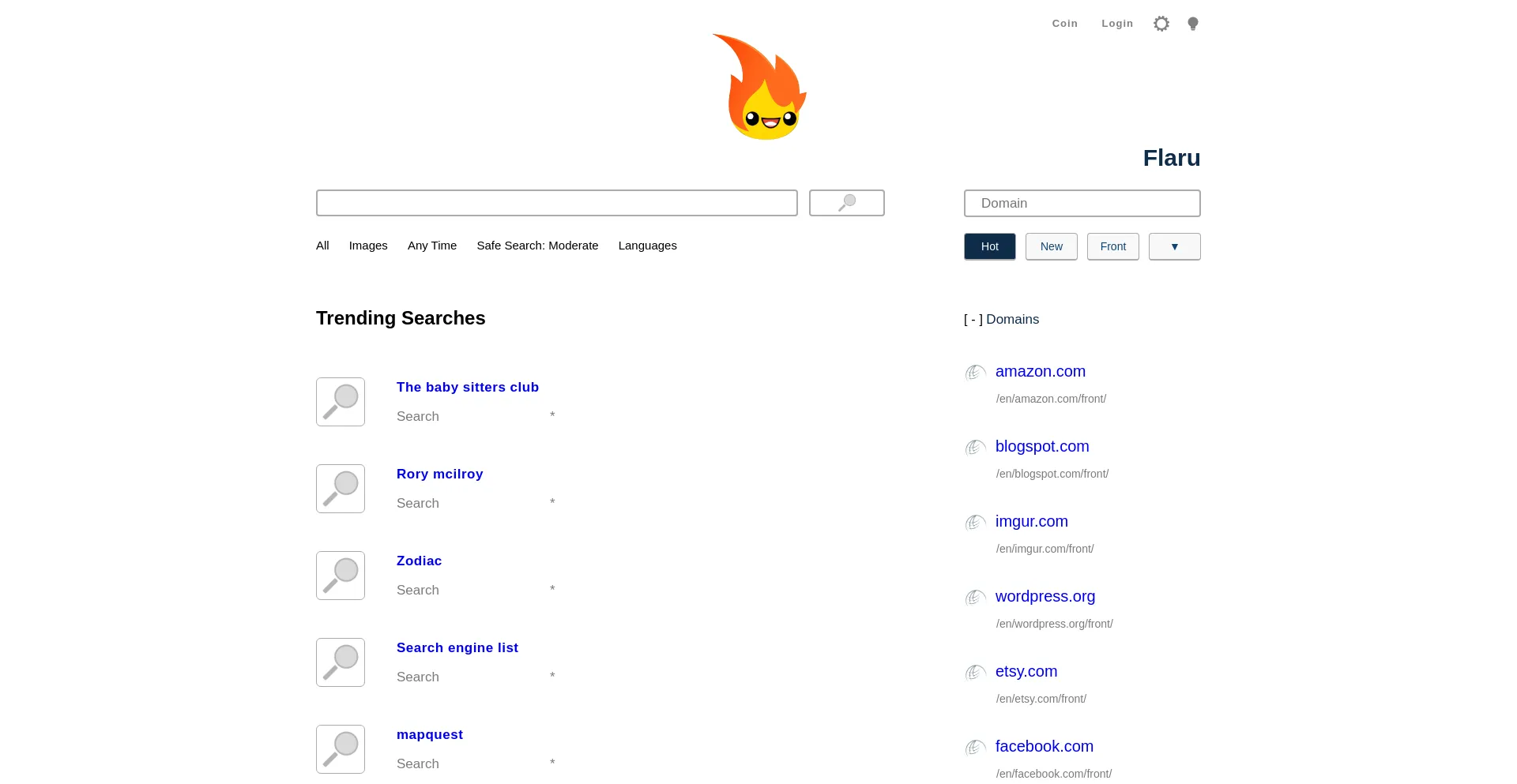 Website screenshot of Flaru.com