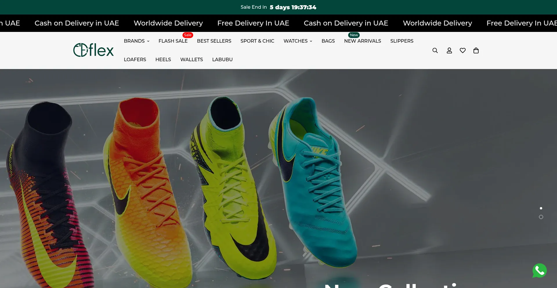 Website screenshot of Flex.com.co