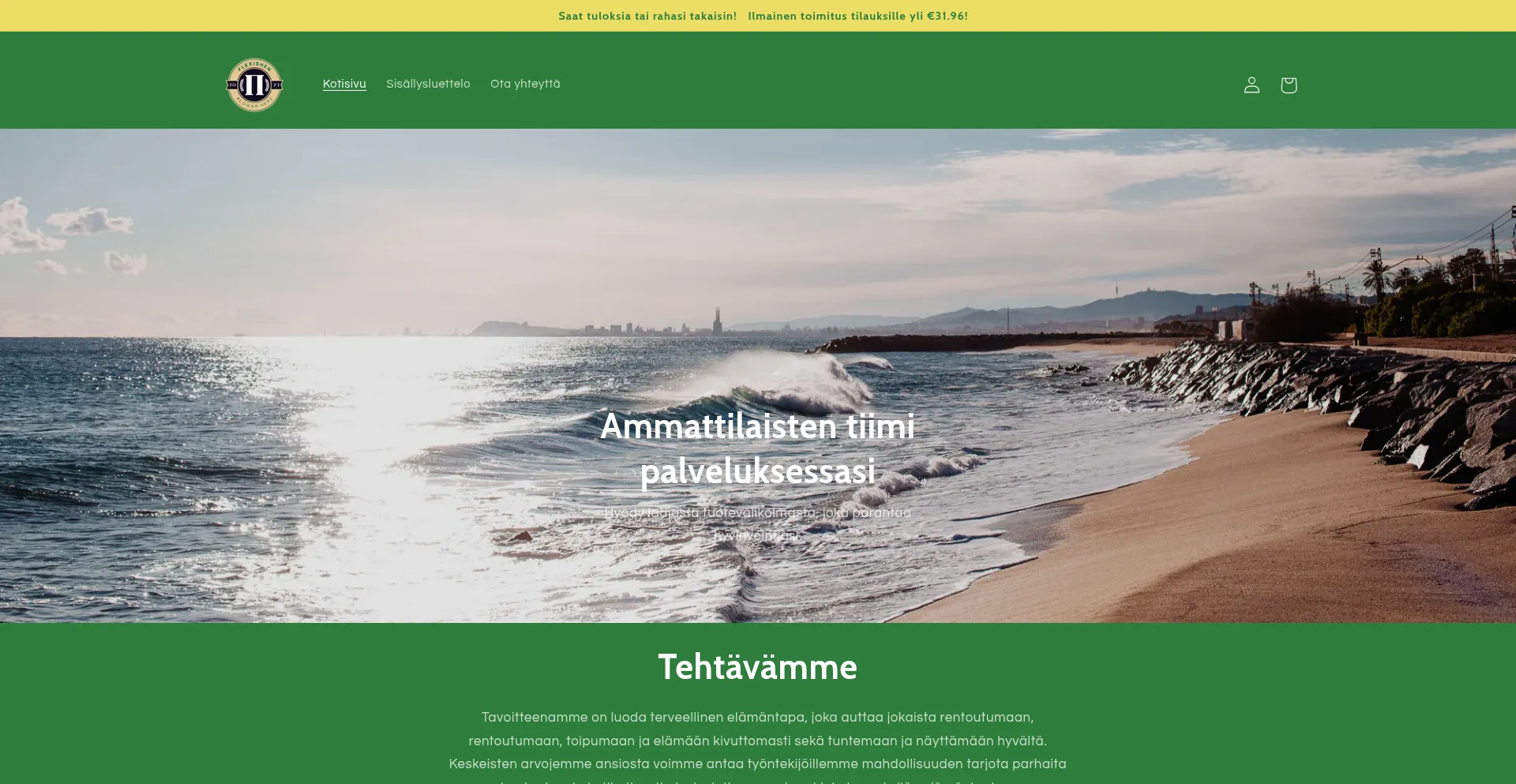 Website screenshot of Flexishen.com