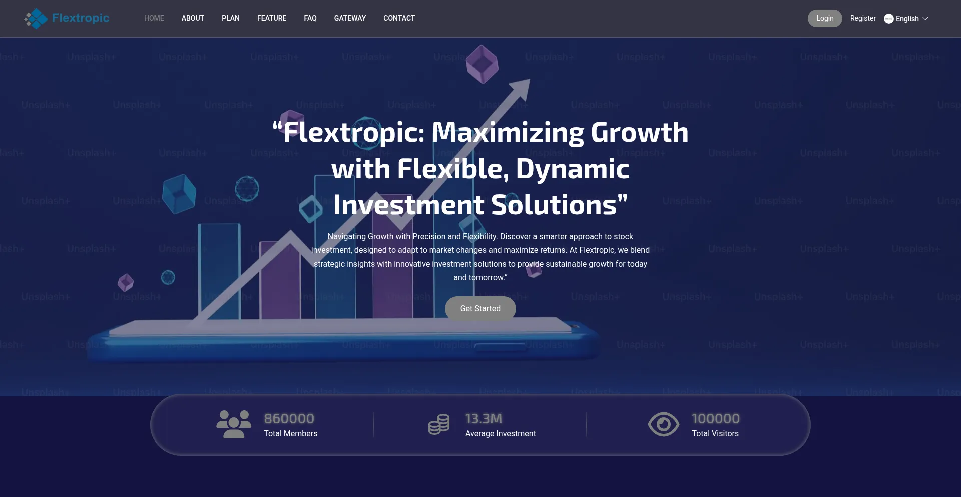 Website screenshot of Flextropic.com